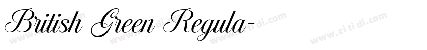British Green Regula字体转换
